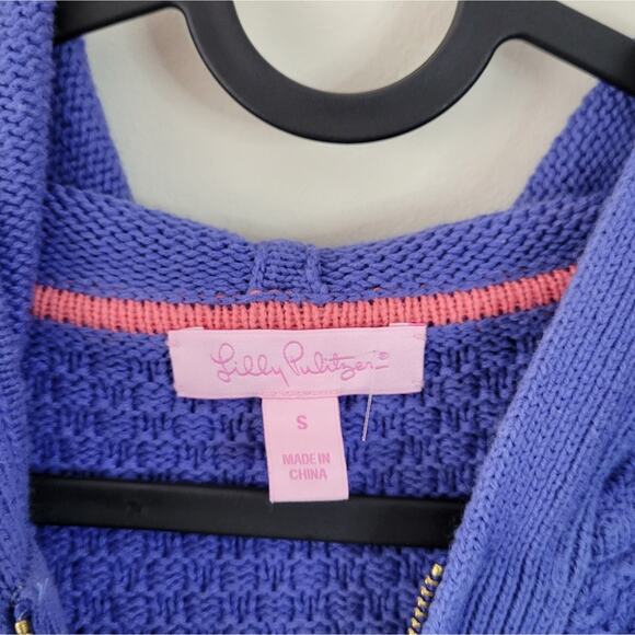 Lilly Pulitzer Dakota Quilted Full Zip Hoodie Small - Picture 3 of 9